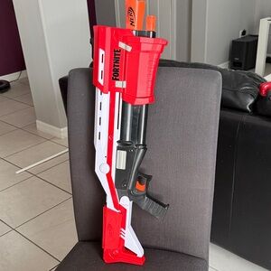 Nerf Fortnite Red and White Blaster with Black Accents